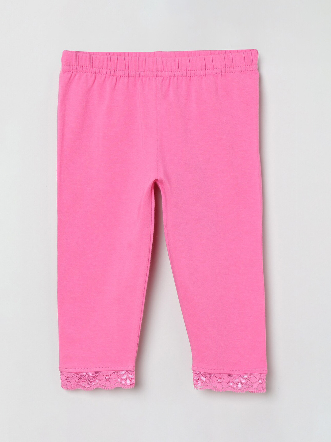 Buy Max Infant Girls Rose Pink Solid Ankle Length Leggings Leggings