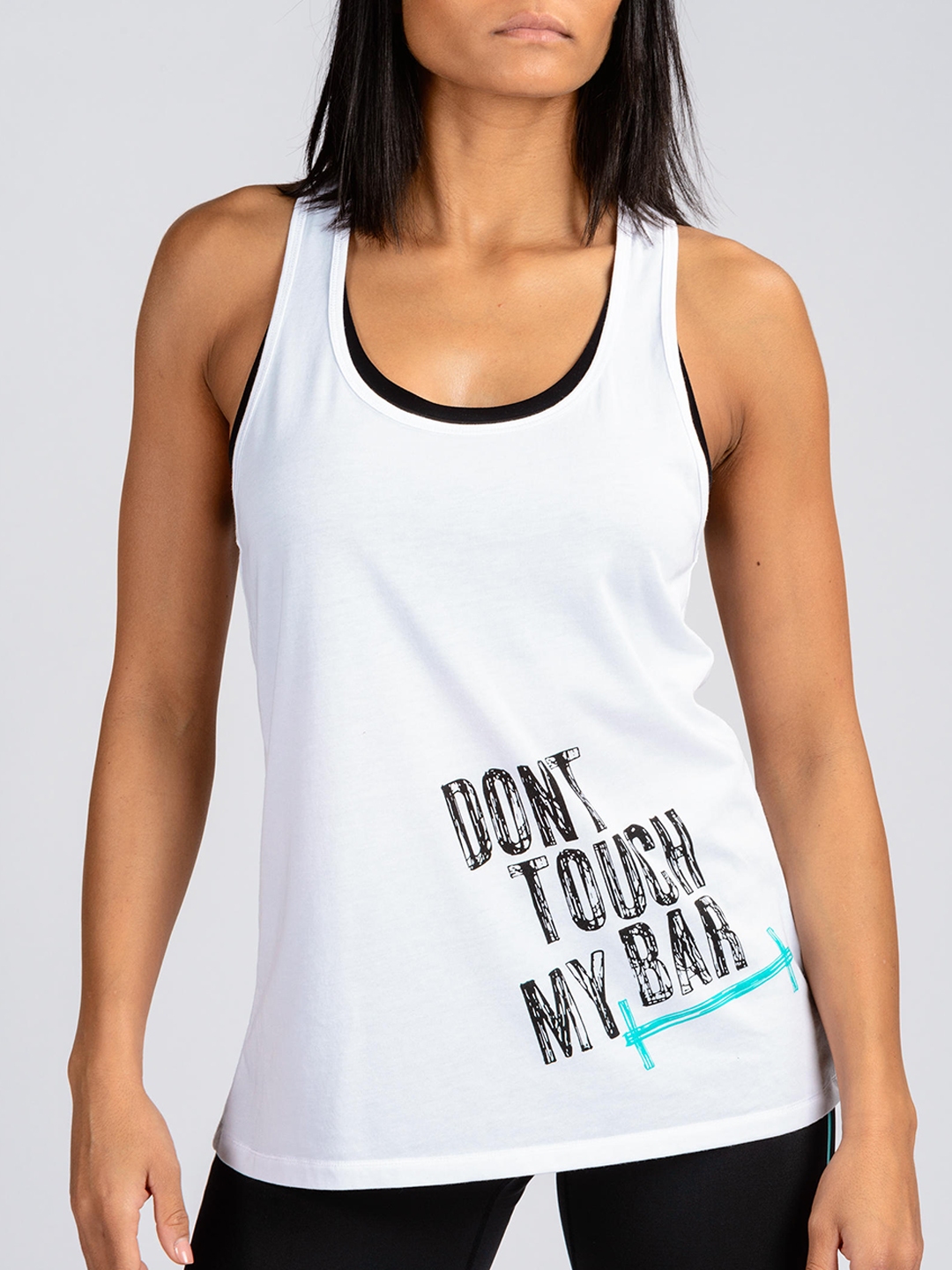 Buy Domyos By Decathlon Women White Printed Gym Tank Top - Tops for ...