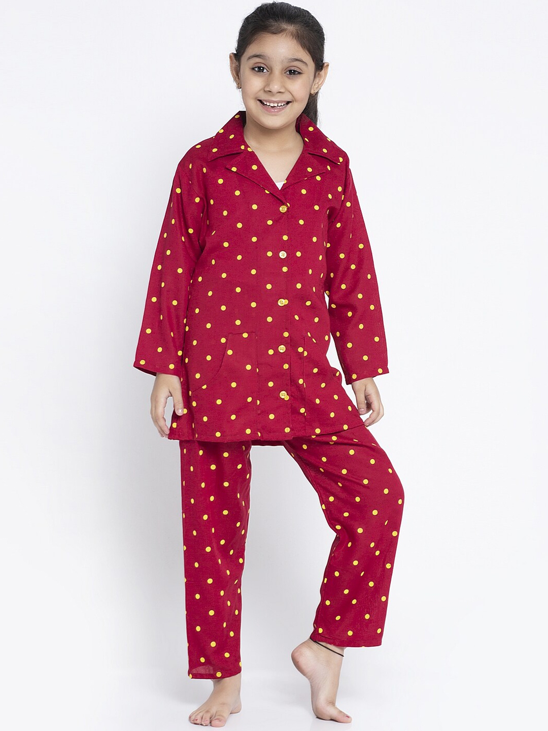 polka dot night suit