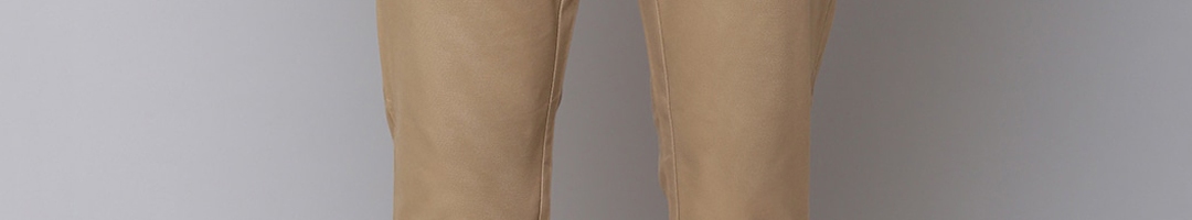 Buy GANT Men Beige Slim Fit Solid Regular Trousers - Trousers for Men ...