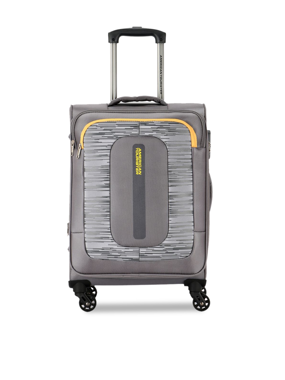 Buy AMERICAN TOURISTER Grey Printed Cabin Trolley Suitcase - Trolley ...