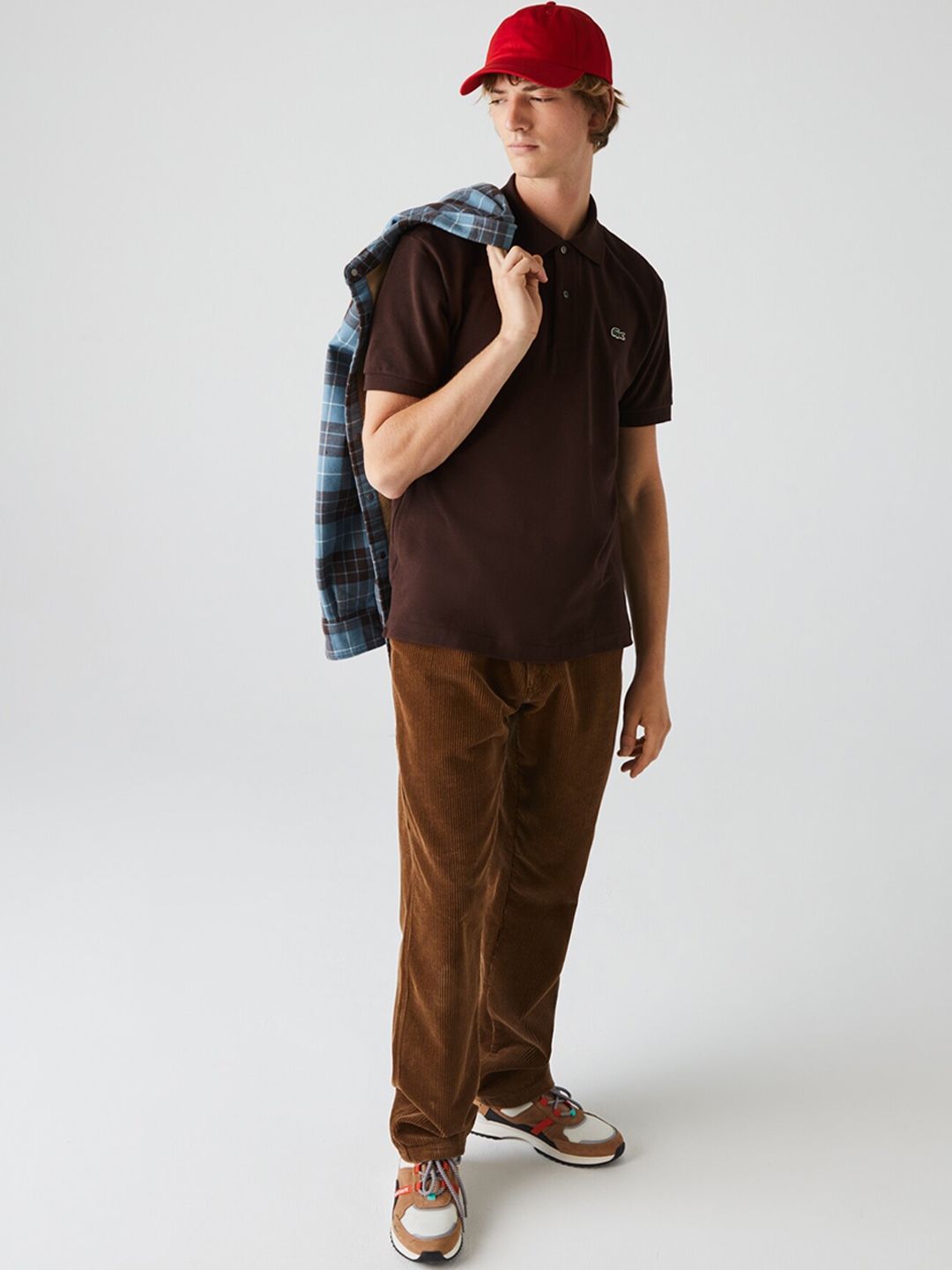 lacoste polo shirt brown