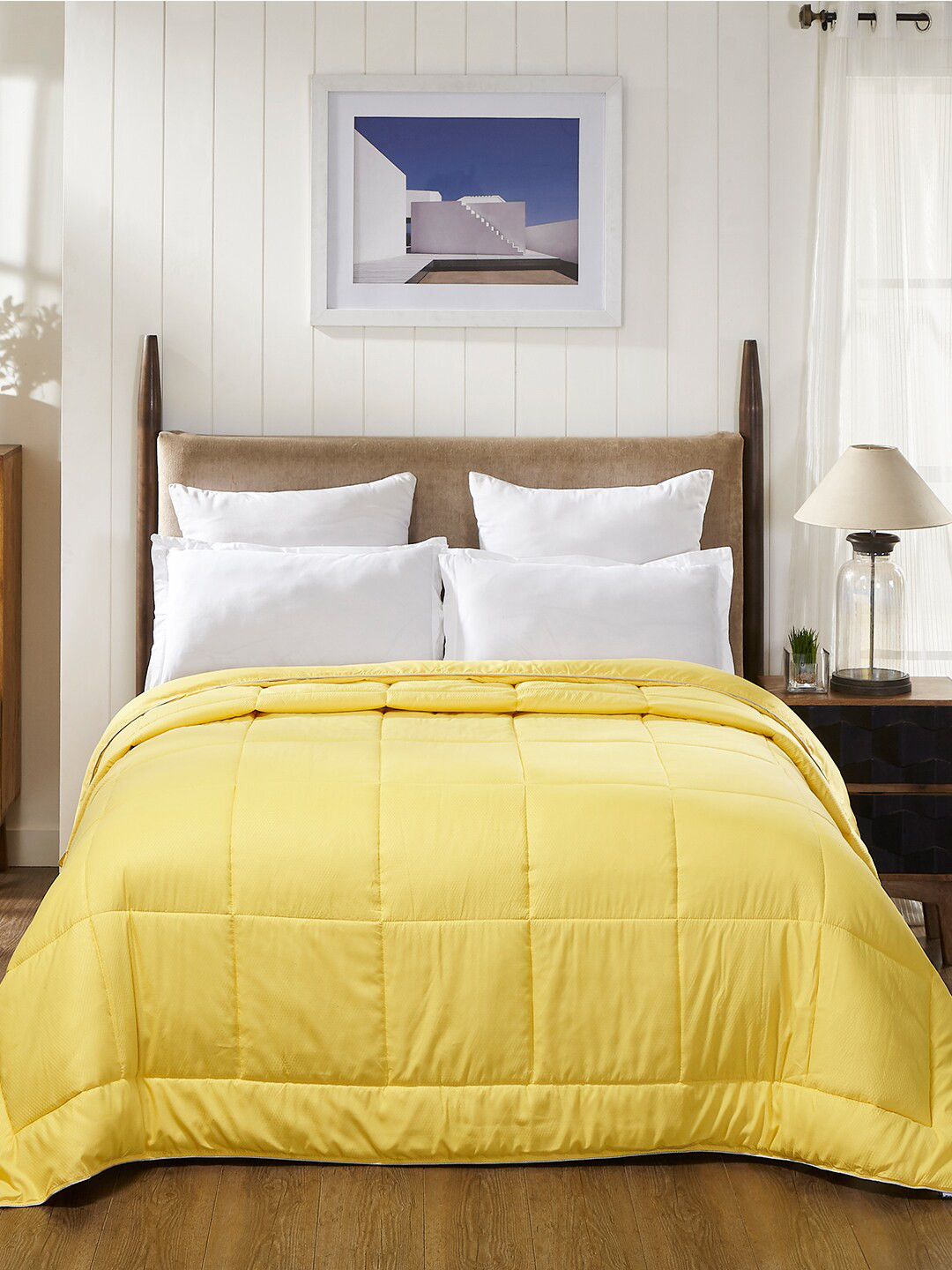 Buy Portico New York Yellow Mild Winter 150 GSM Double Bed Comforter