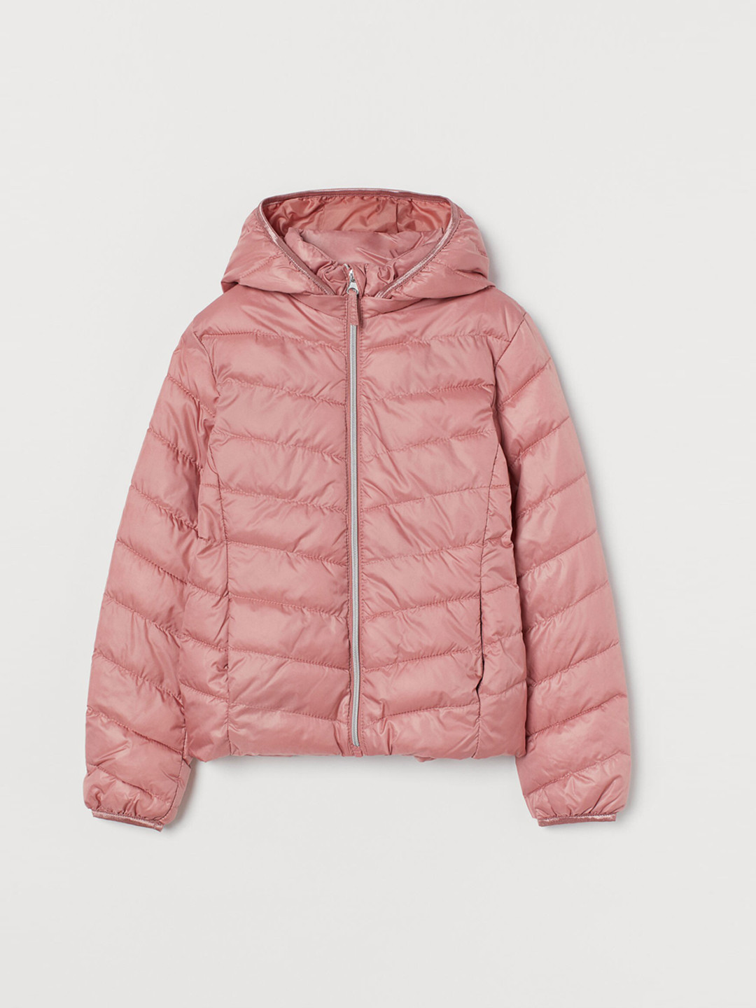 Buy H&M Girls Pink Solid Lightweight Puffer Jacket Jackets for Girls