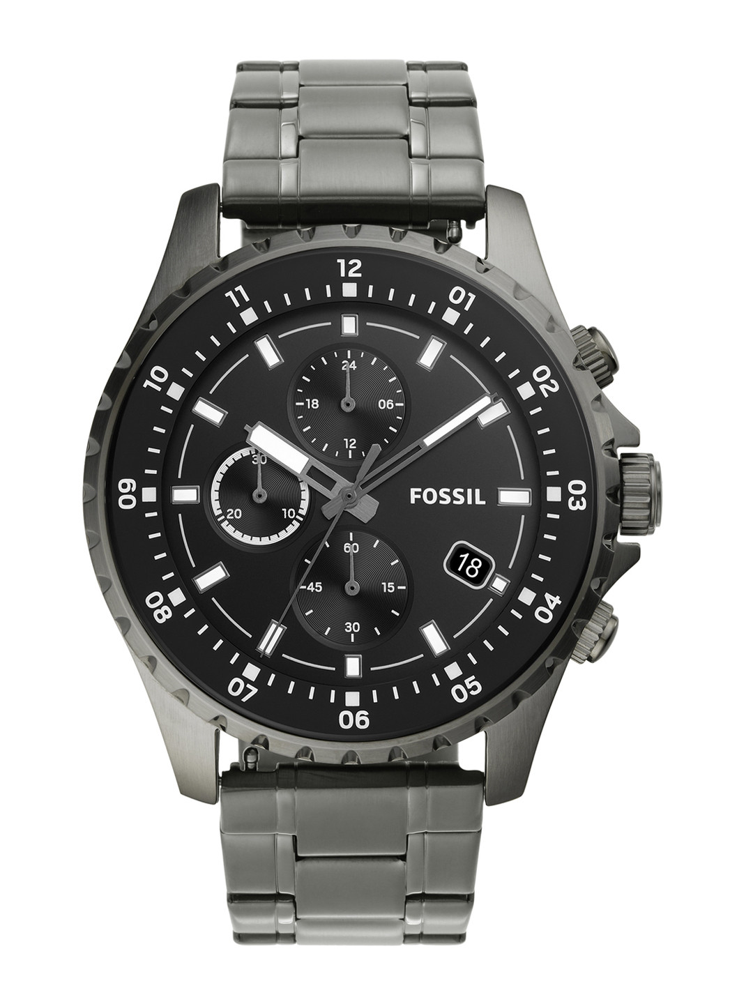 Buy Fossil Men Grey & Black Chronograph Watch FS5673 Watches for Men
