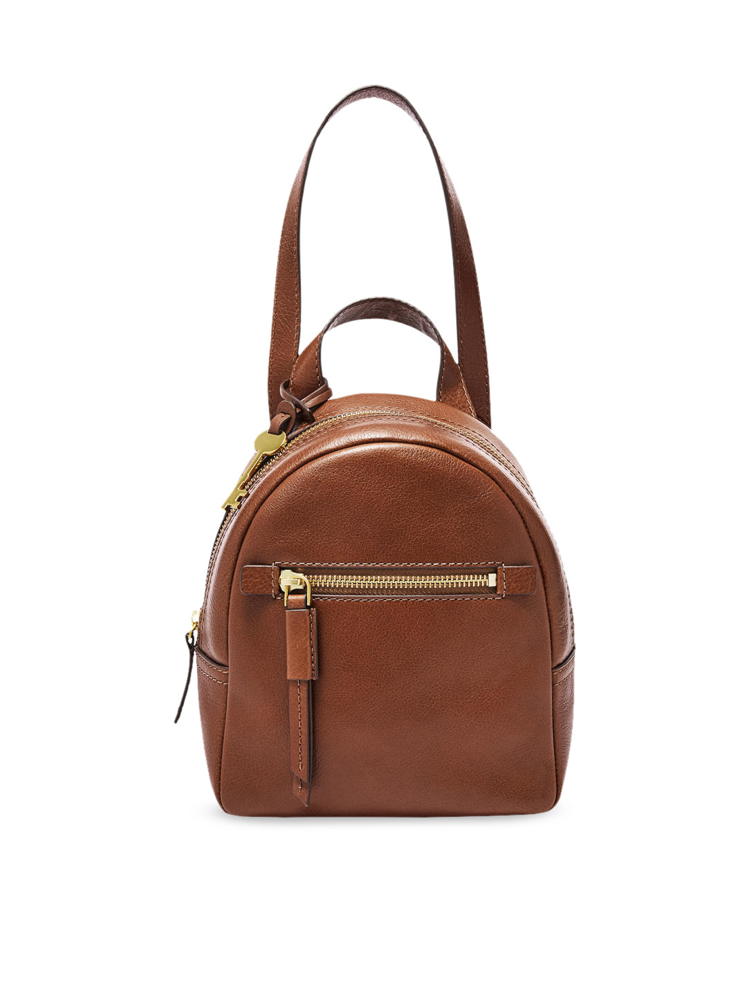Buy Fossil Women Brown Solid Leather Backpack Backpacks for Women