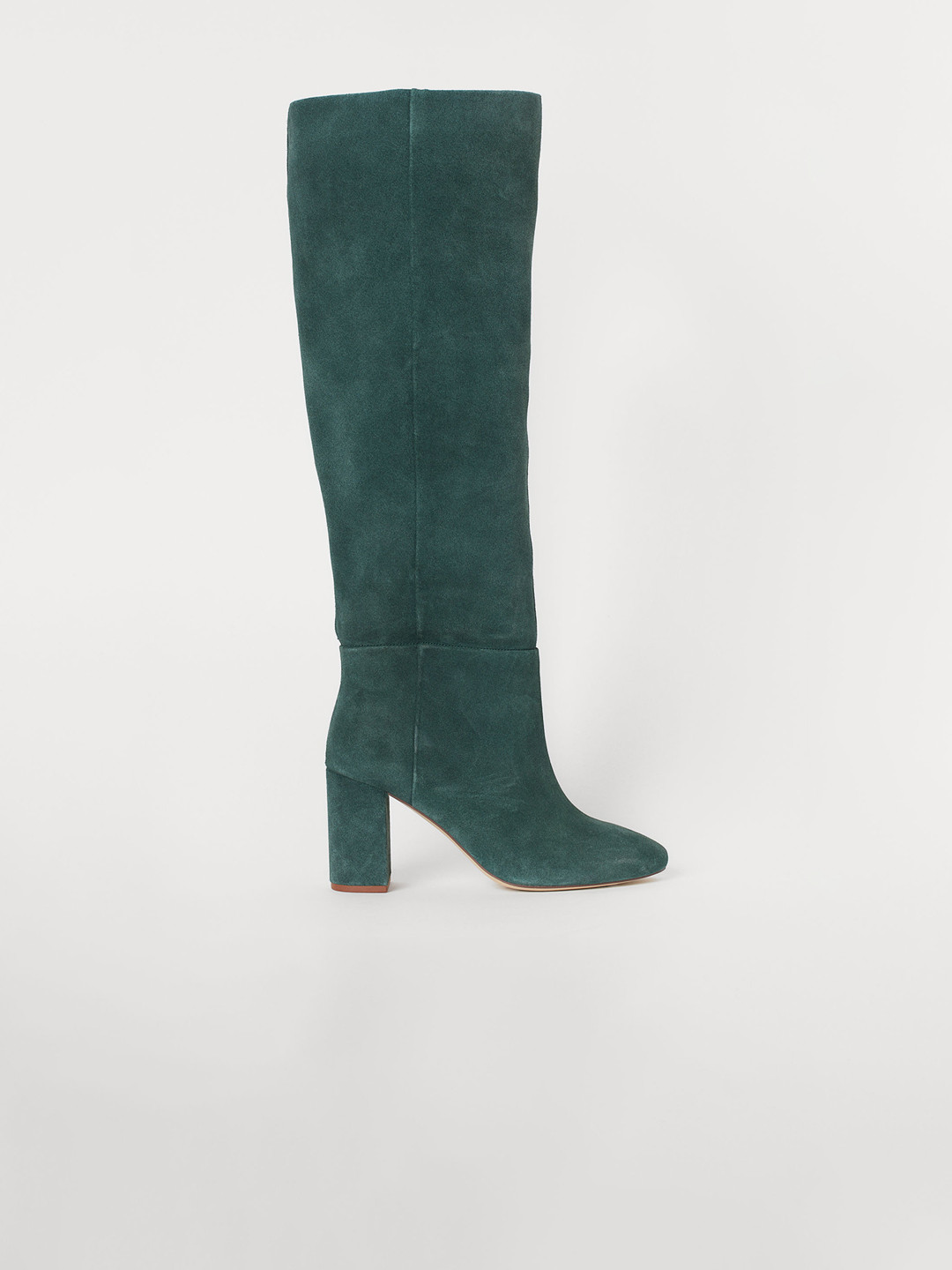 Buy H&M Women Green Suede Boots Boots for Women 11498516 Myntra
