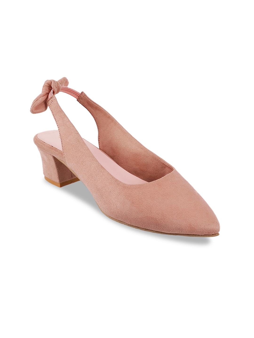 light peach pumps