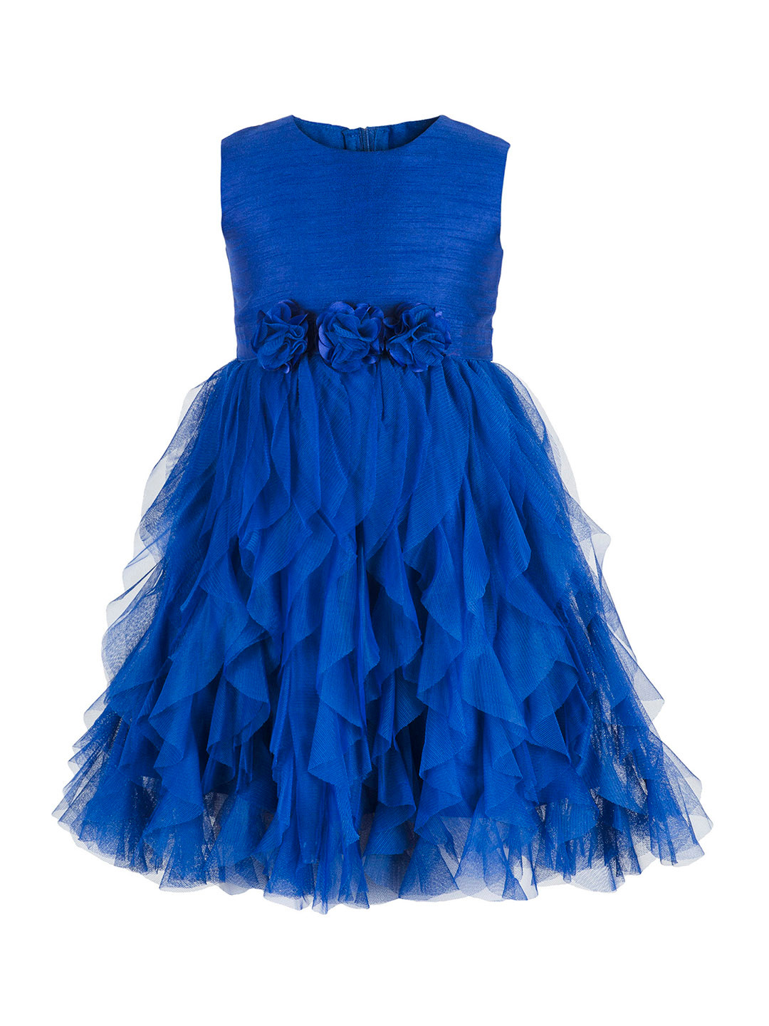 Buy Toy Balloon Kids Girls Blue Solid Fit And Flare Dress