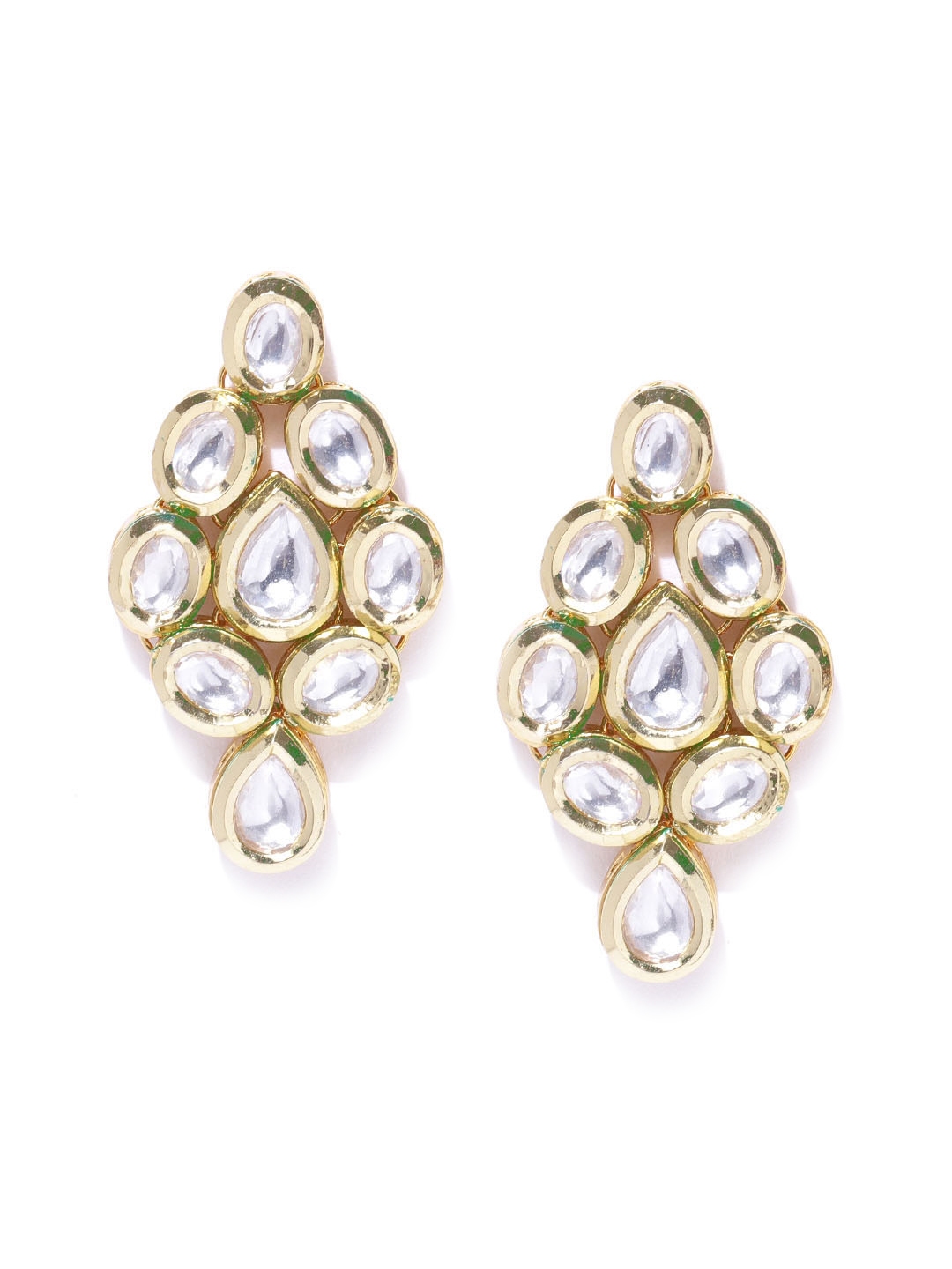Buy Kairi Gold Plated & Silver Toned Geometric Drop Earrings - Earrings for Women 11524138 | Myntra