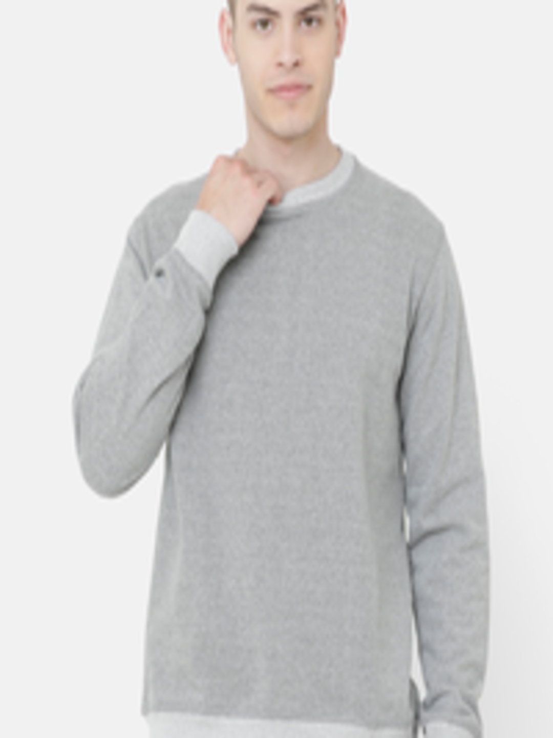 Buy ELEGANCE Men Grey Solid Sweatshirt - Sweatshirts for Men 11518082 ...