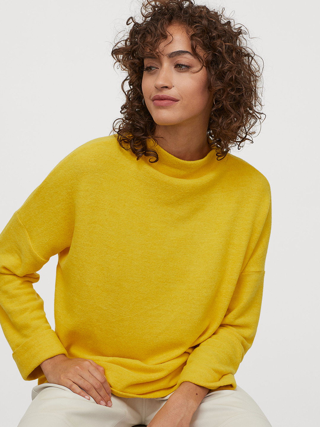 Buy H&M Women Yellow Fine Knit Top Sweaters for Women 11519868 Myntra
