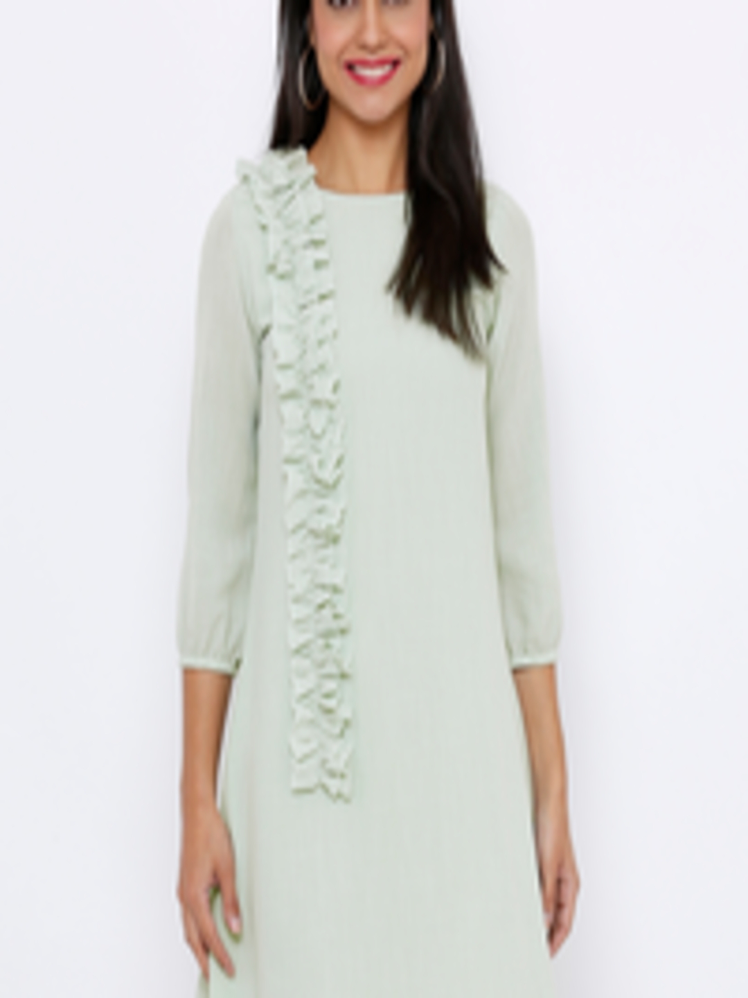 Buy Soie Women Green Solid A Line Dress - Dresses for Women 11515686