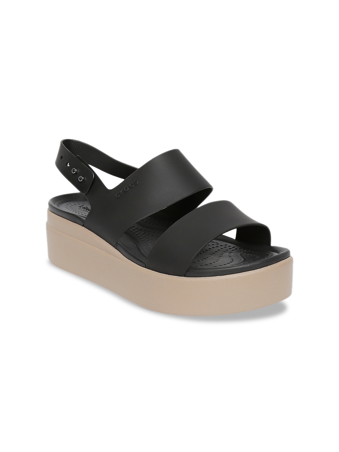 Buy Crocs Brooklyn Women Black Solid Sandals - Heels for Women 11524584 ...