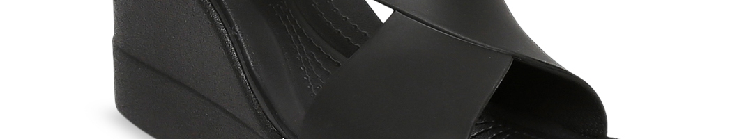 Buy Crocs Brooklyn Women Black Solid Sandals - Heels for Women 11524638 ...