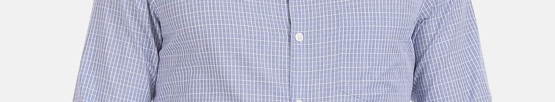 Buy Excalibur Men Blue Slim Fit Checked Formal Shirt - Shirts for Men ...