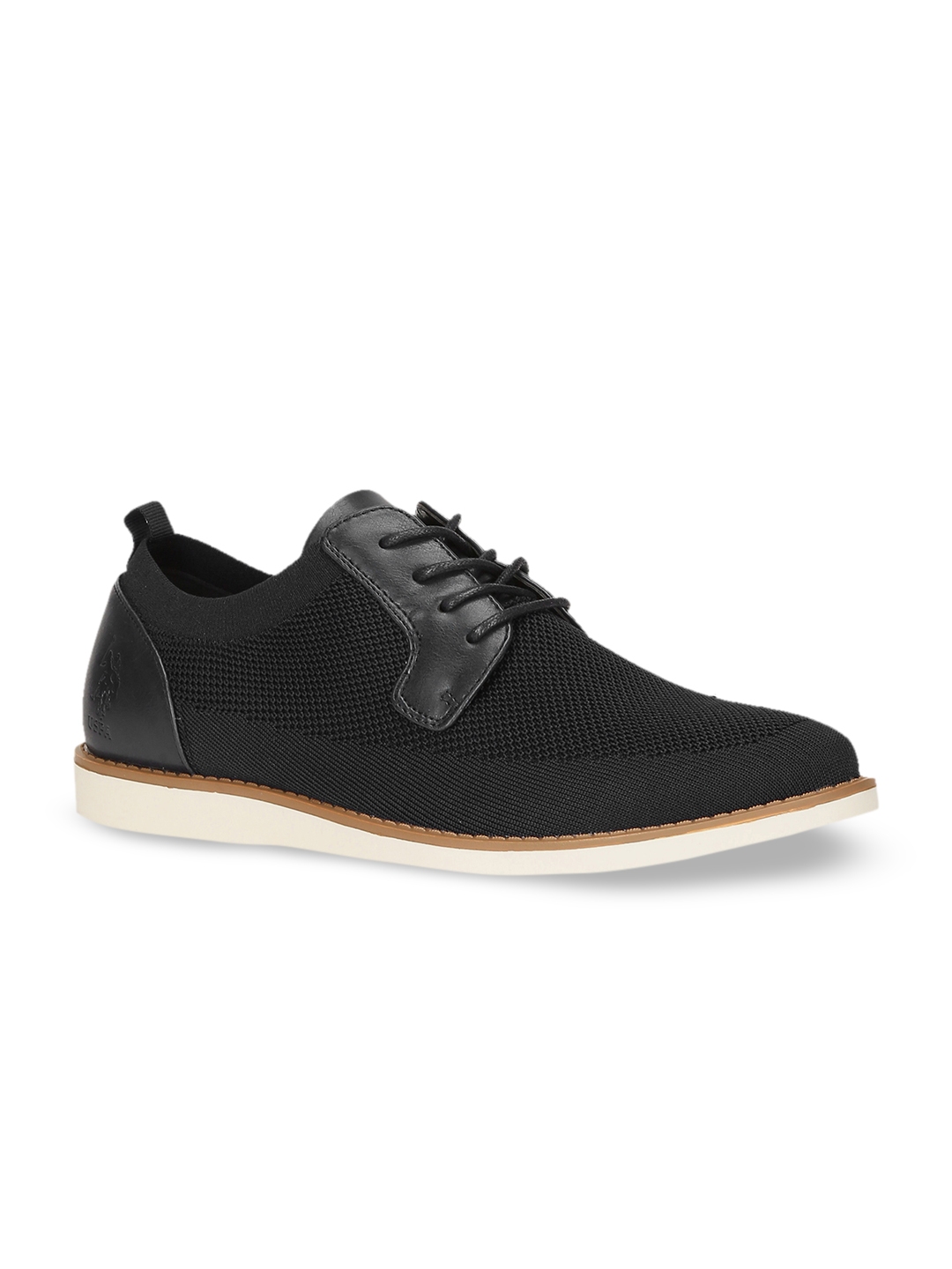 polo black leather sneakers