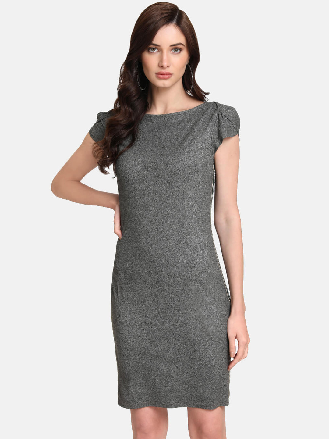 Buy Kazo Women Grey Solid Sheath Dress Dresses for Women 11558068