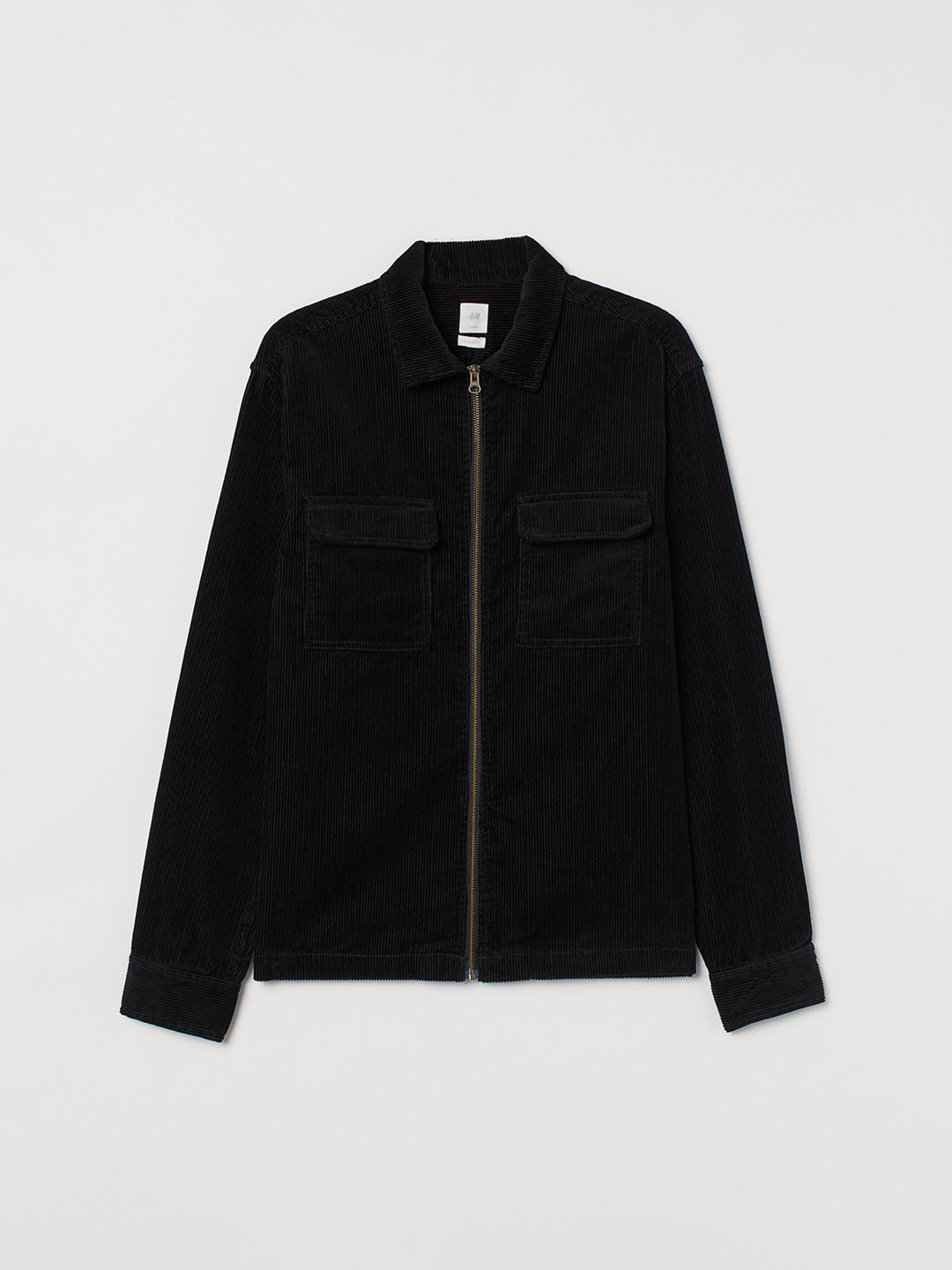 Buy H&M Men Black Solid Corduroy Shirt Jacket Jackets for Men