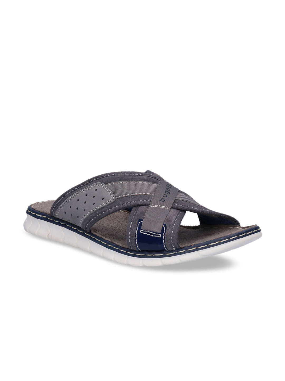 Buy Bugatti Men Grey Suede Comfort Sandals - Sandals for Men 11573448 | Myntra