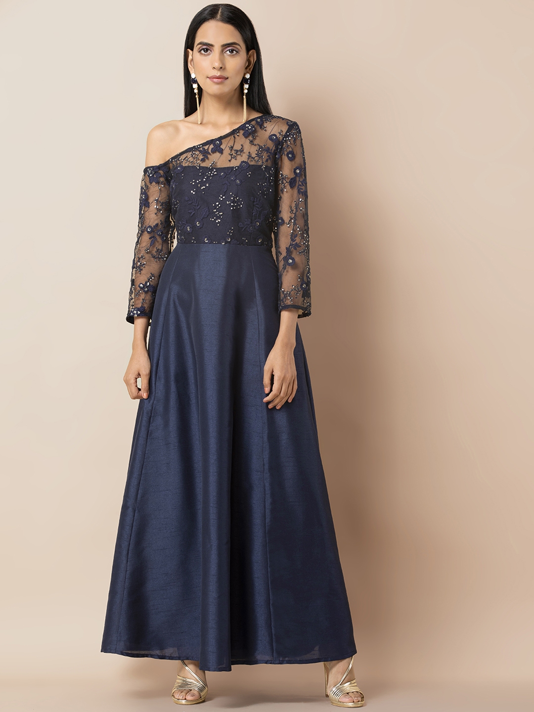 navy blue frock for women