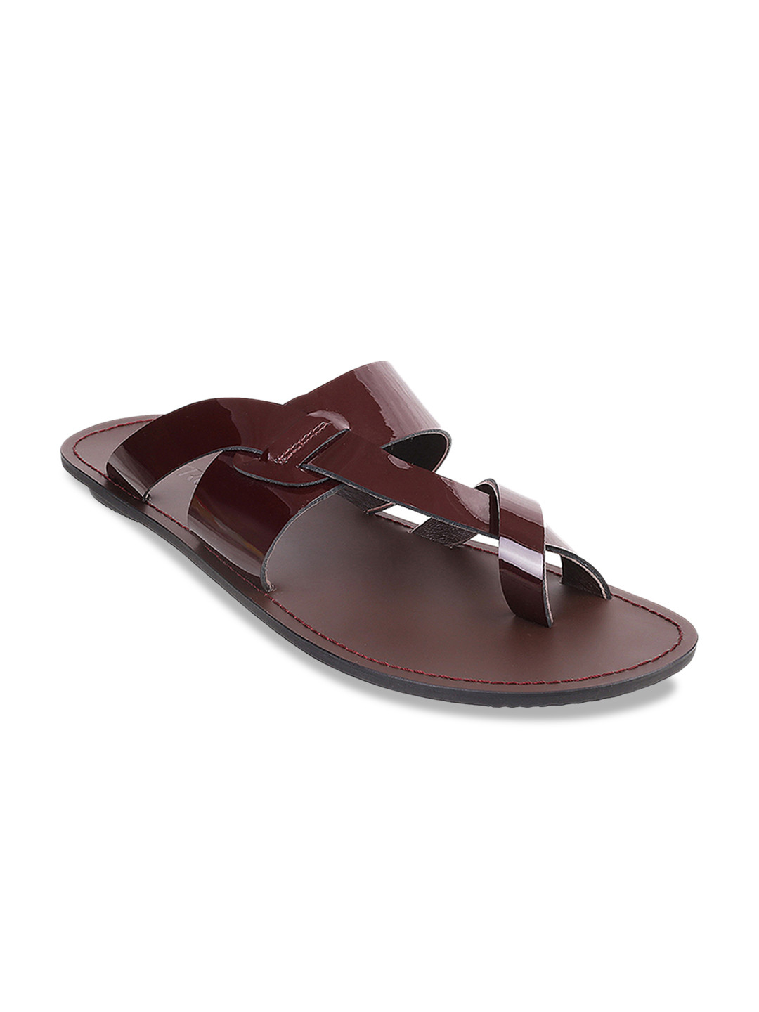 Buy Metro Men Maroon Comfort Sandals - Sandals for Men 11609842 | Myntra