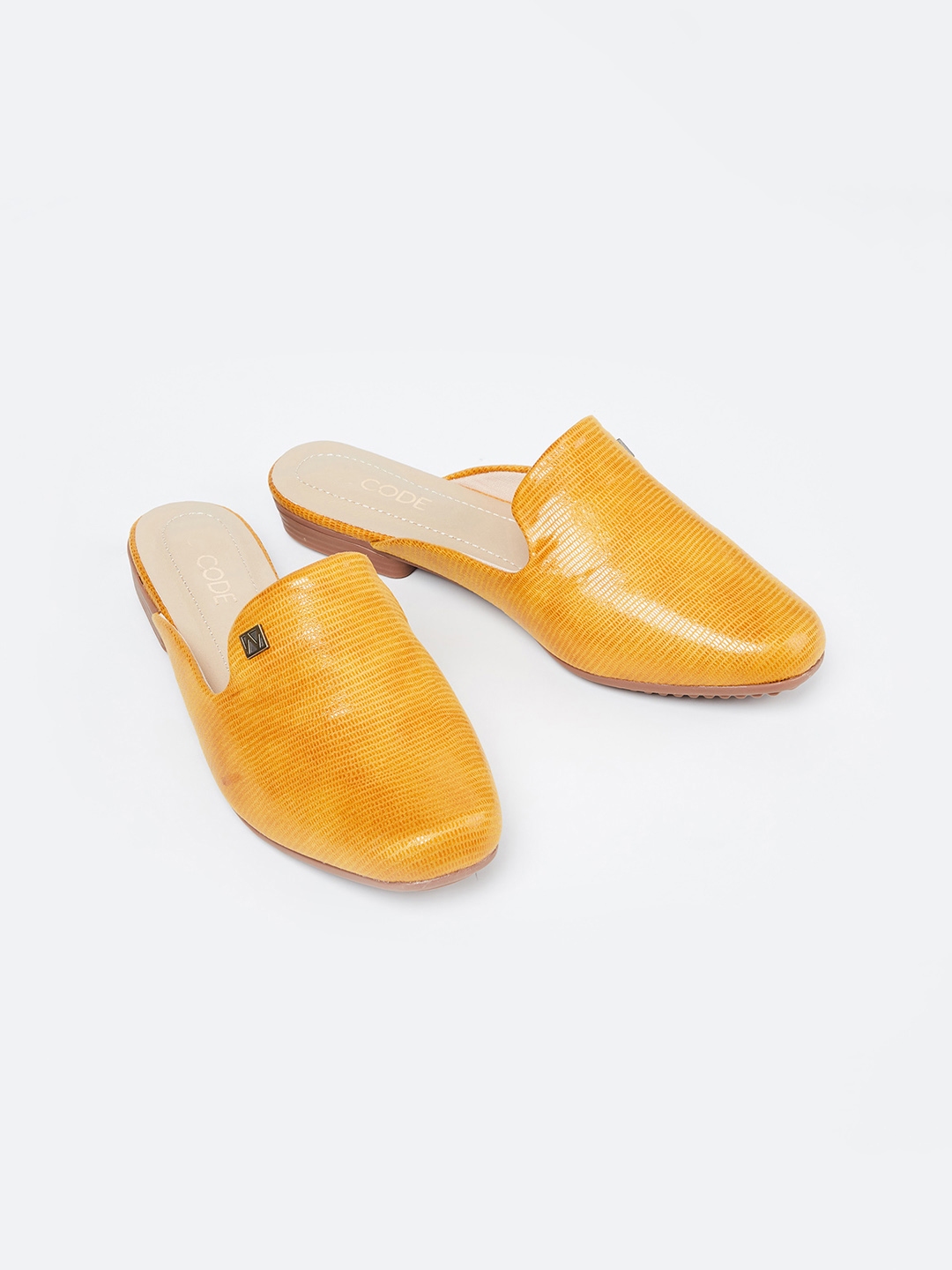 mustard mules flat