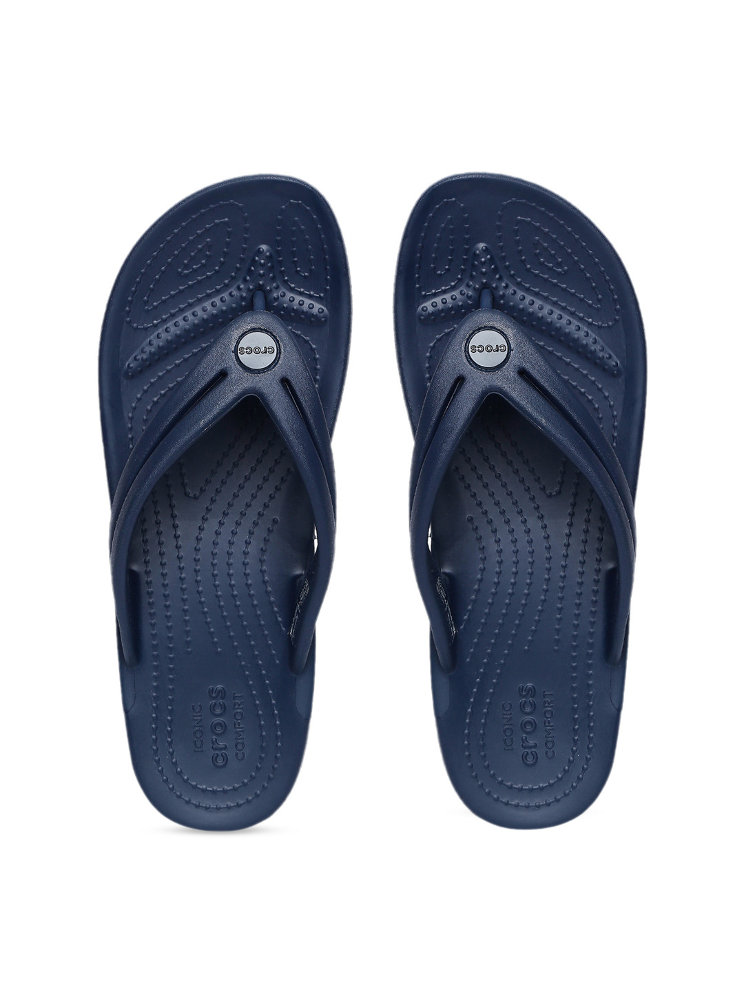 Buy Crocs Crocband Women Navy Blue Solid Thong Flip Flops - Flip Flops for Women 11613312 | Myntra