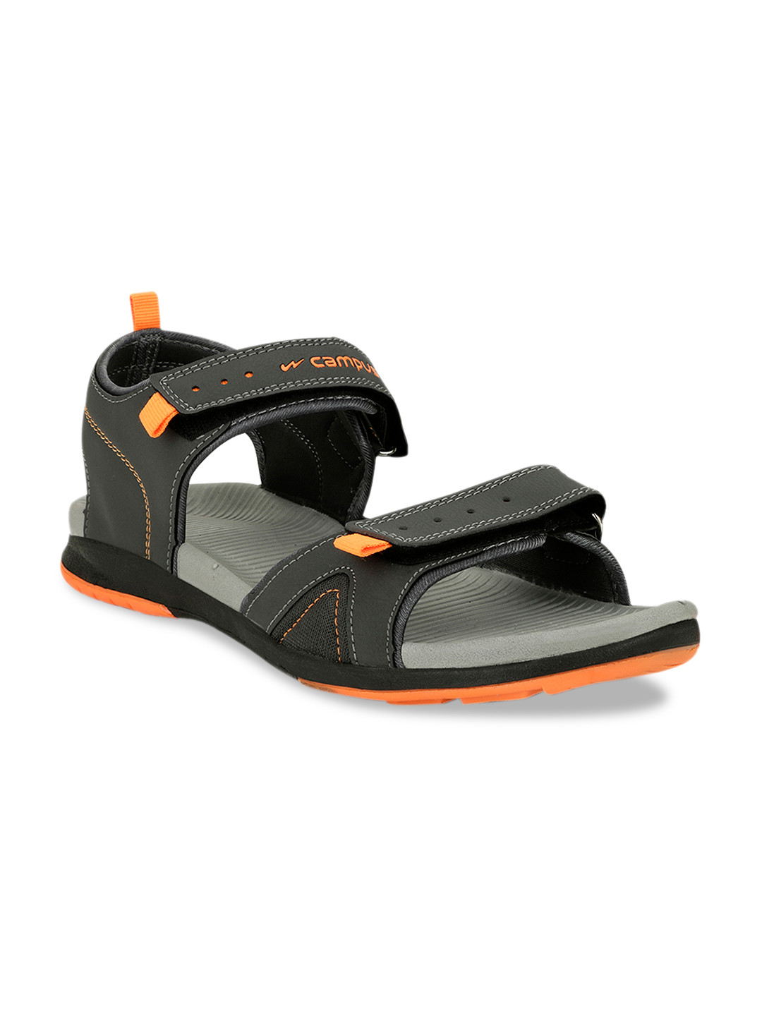 Buy Campus Men Grey & Orange Colourblocked Sports Sandals Sports