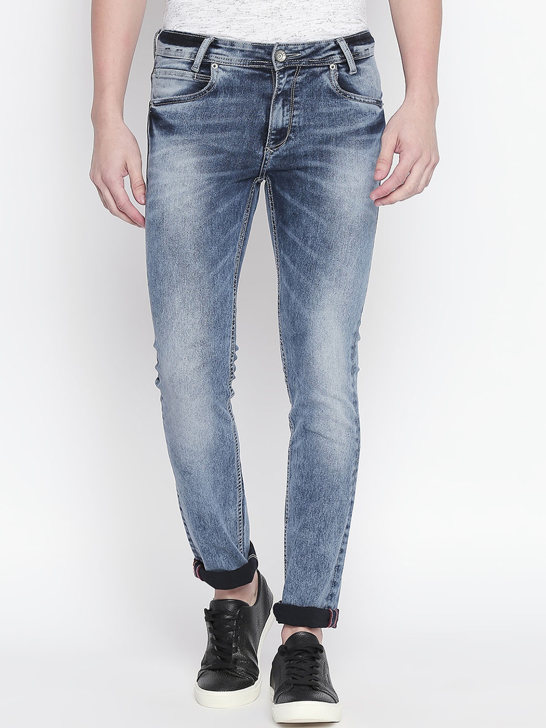 mufti slim men blue jeans