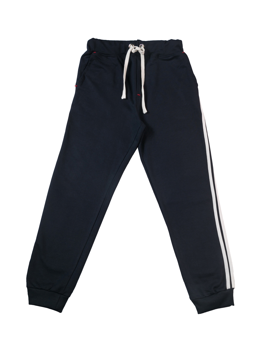 Buy Todd N Teen Boys Navy Blue Solid Straight Fit Joggers - Track Pants ...