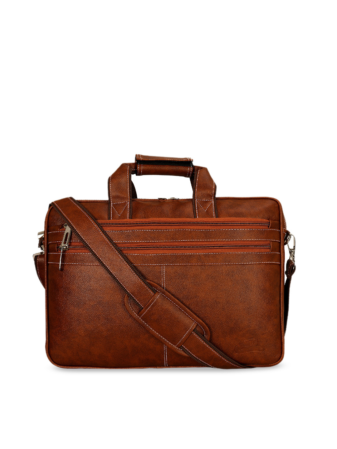 Buy Leather World Unisex Brown Solid Laptop Bag Laptop Bag for Unisex