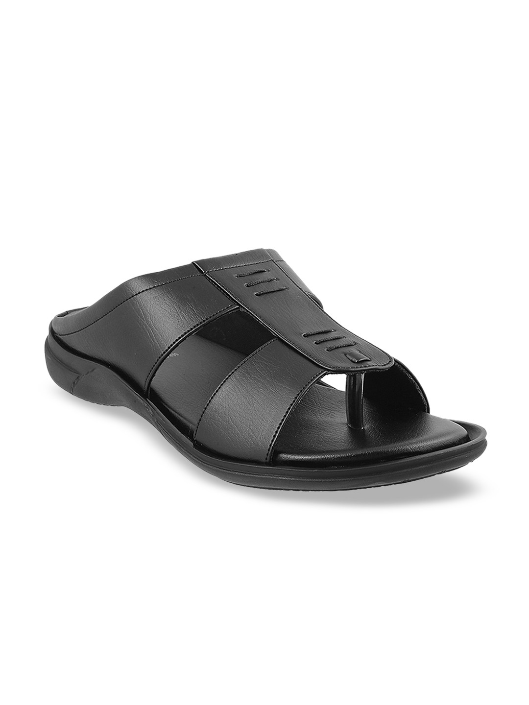 Buy WALKWAY By Metro Men Black Solid Sandals Sandals for Men 11467908