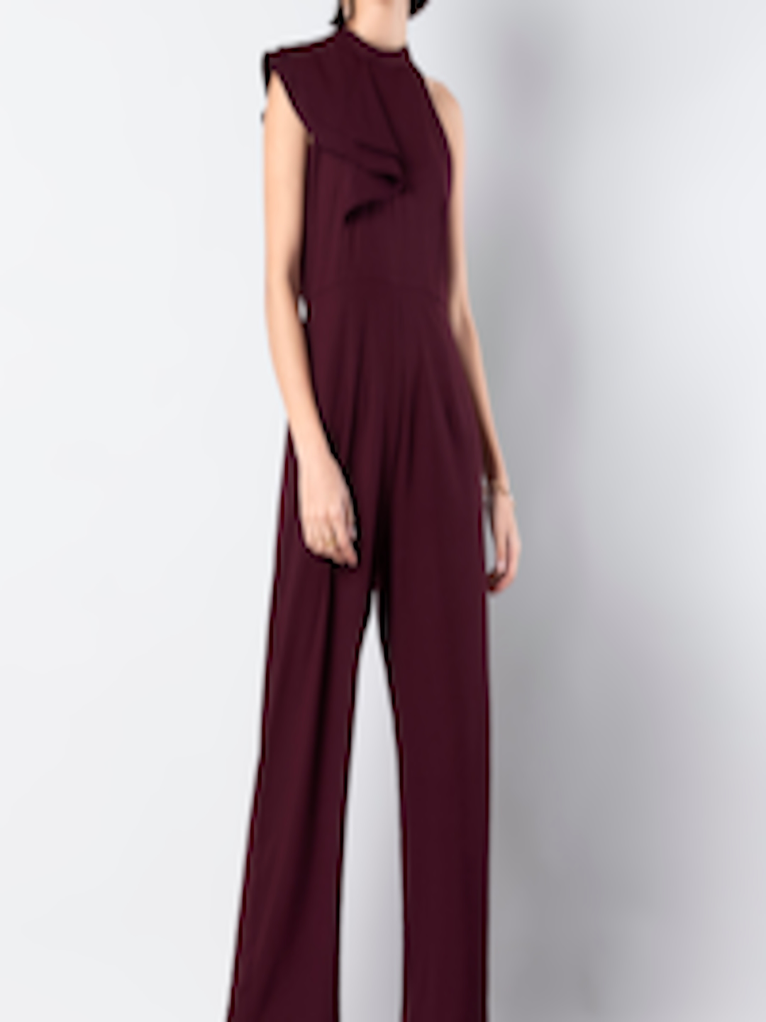 Buy FabAlley Women Maroon Layered Detail Basic Jumpsuit - Jumpsuit for ...