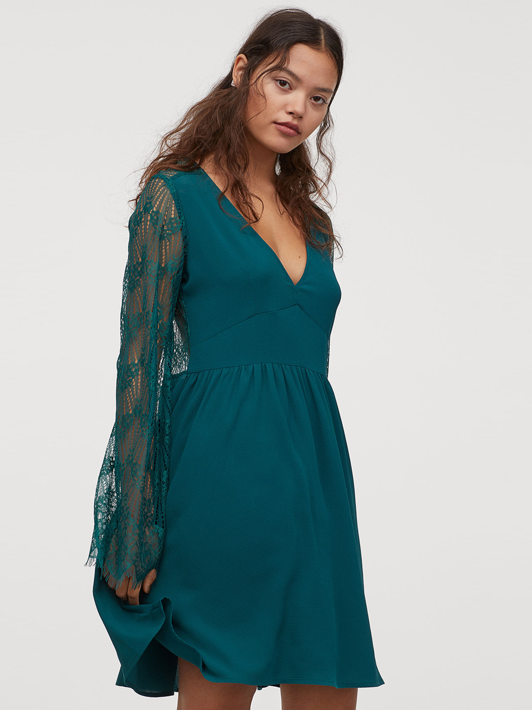 Buy H&M Women Green Short Lace Dress Dresses for Women 11469868 Myntra