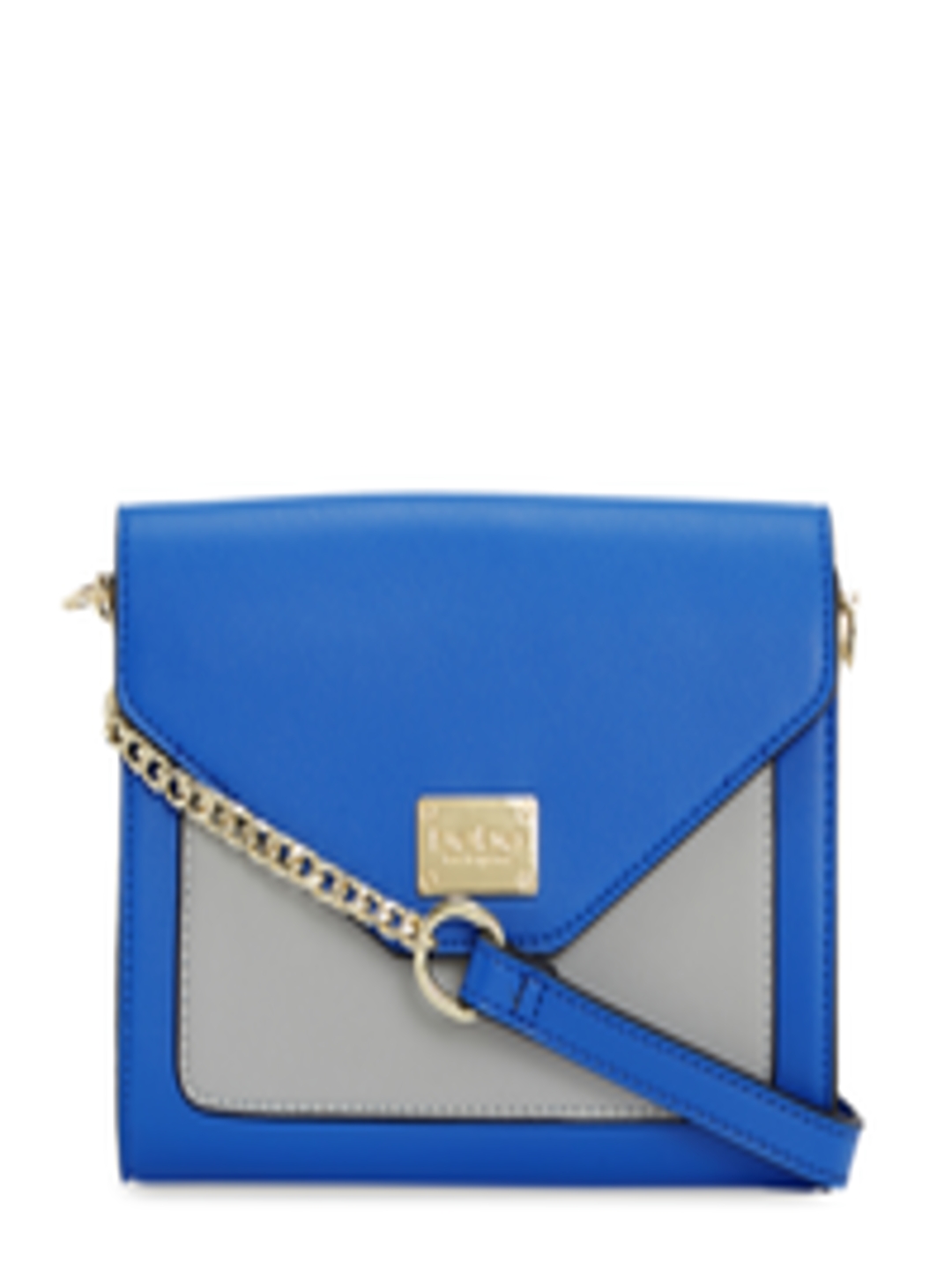 Buy Bebe Blue & Grey Colourblocked Sling Bag - Handbags for Women ...