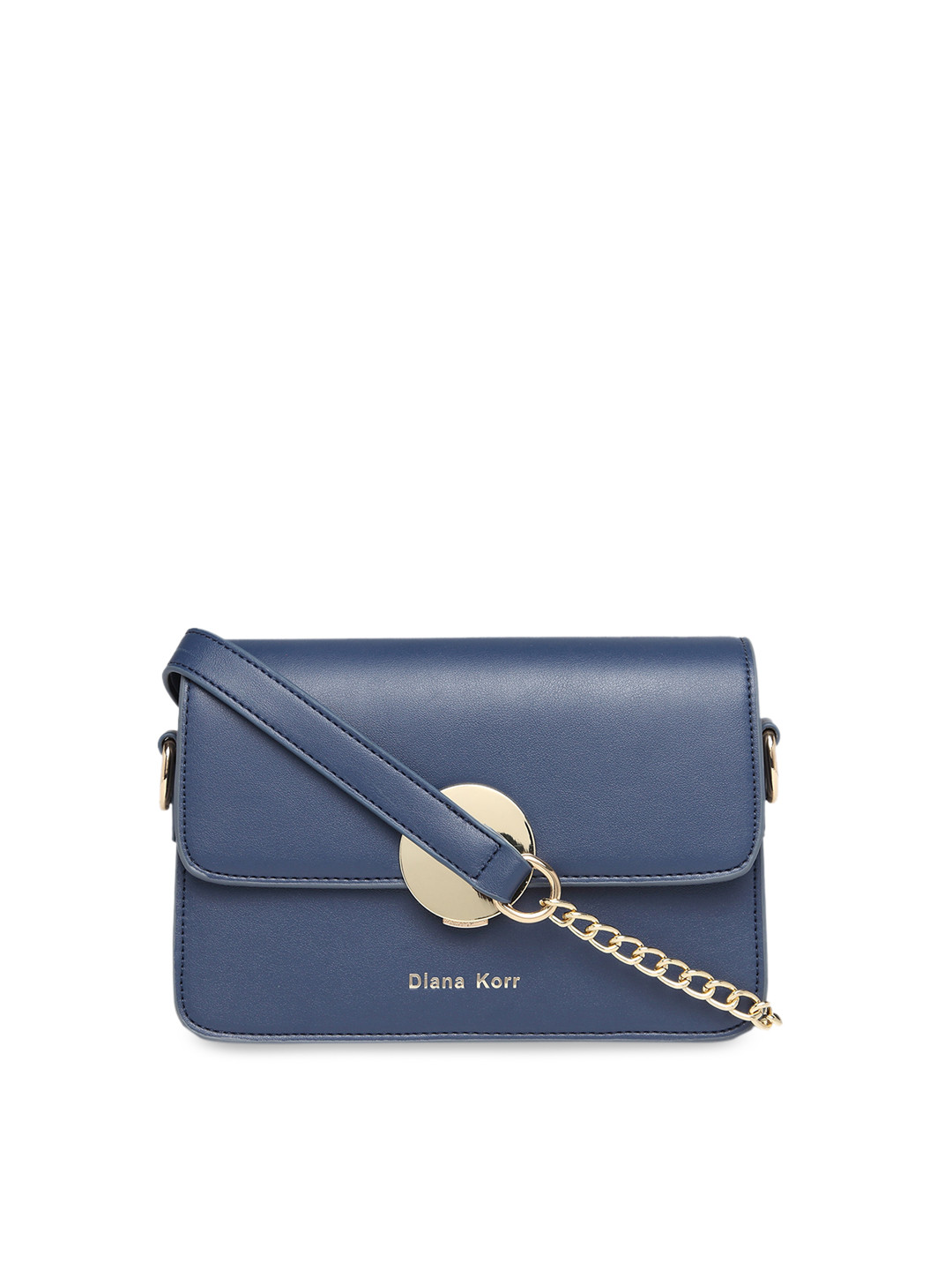 Buy Diana Korr Navy Blue Solid Sling Bag Handbags for Women 11488950
