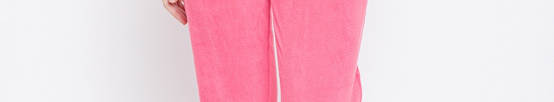 Buy Kanvin Women Pink Solid Fleece Cropped Lounge Pants - Lounge Pants for Women 11488598 | Myntra