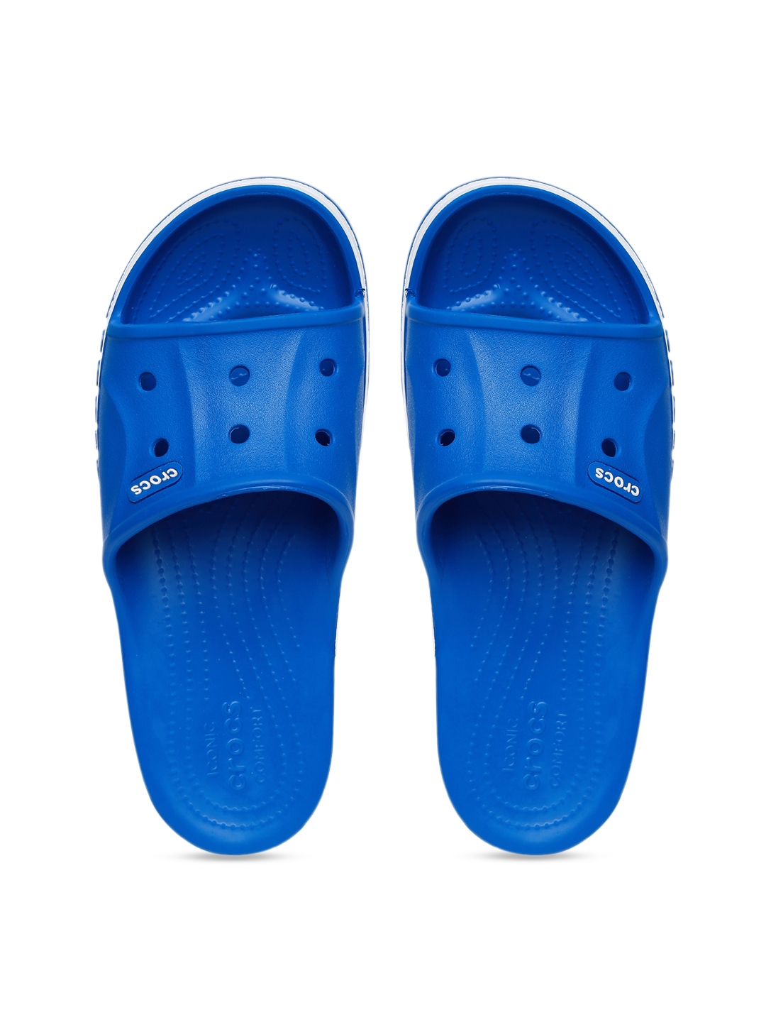 Buy Crocs Unisex Blue Solid Bayaband Sliders - Flip Flops for Unisex ...