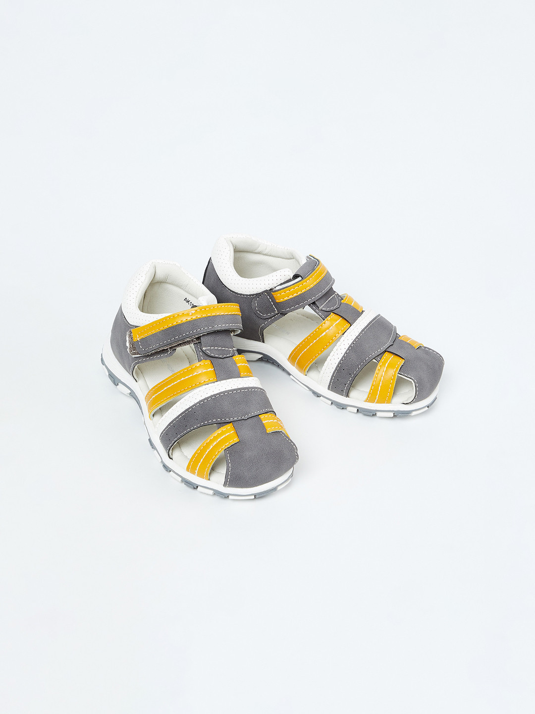 Buy Fame Forever By Lifestyle Boys Grey & Mustard Yellow Fisherman Sandals - Sandals for Boys 