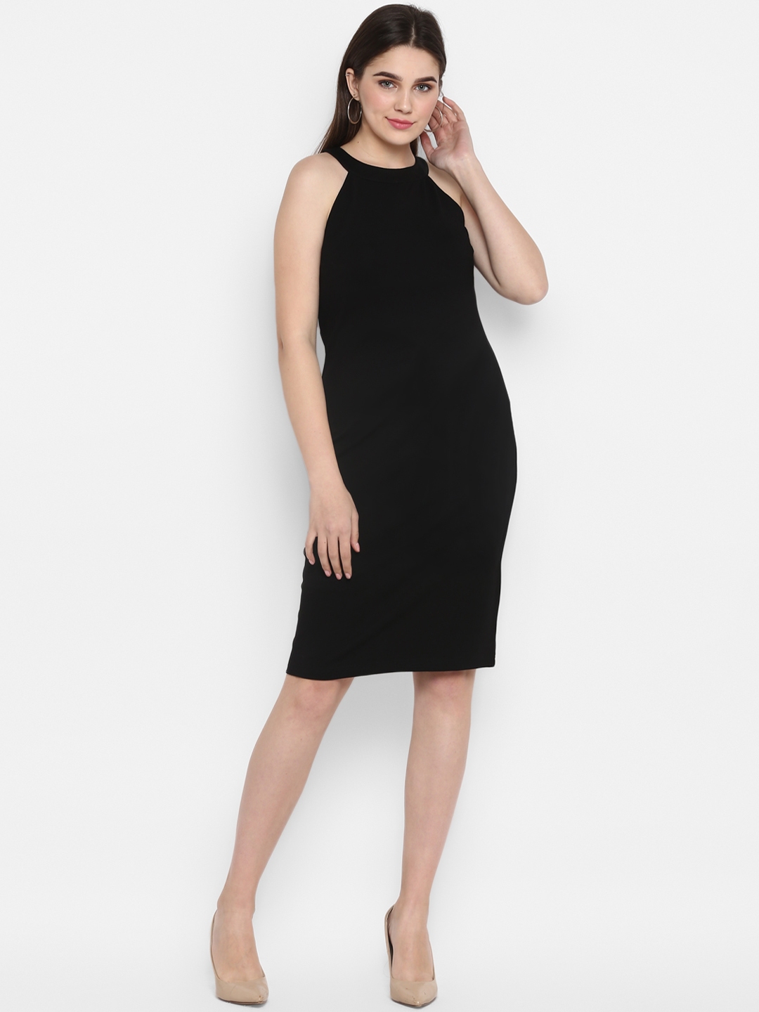 Buy Fosh Women Black Solid Sheath Dress Dresses For Women 11686468 Myntra 