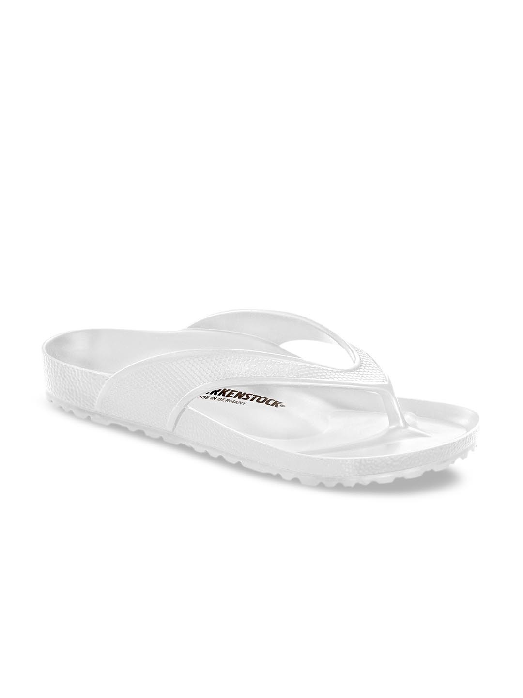 Buy Birkenstock Unisex White Honolulu EVA Solid Thong Regular Width Flip Flops - Flip Flops for 