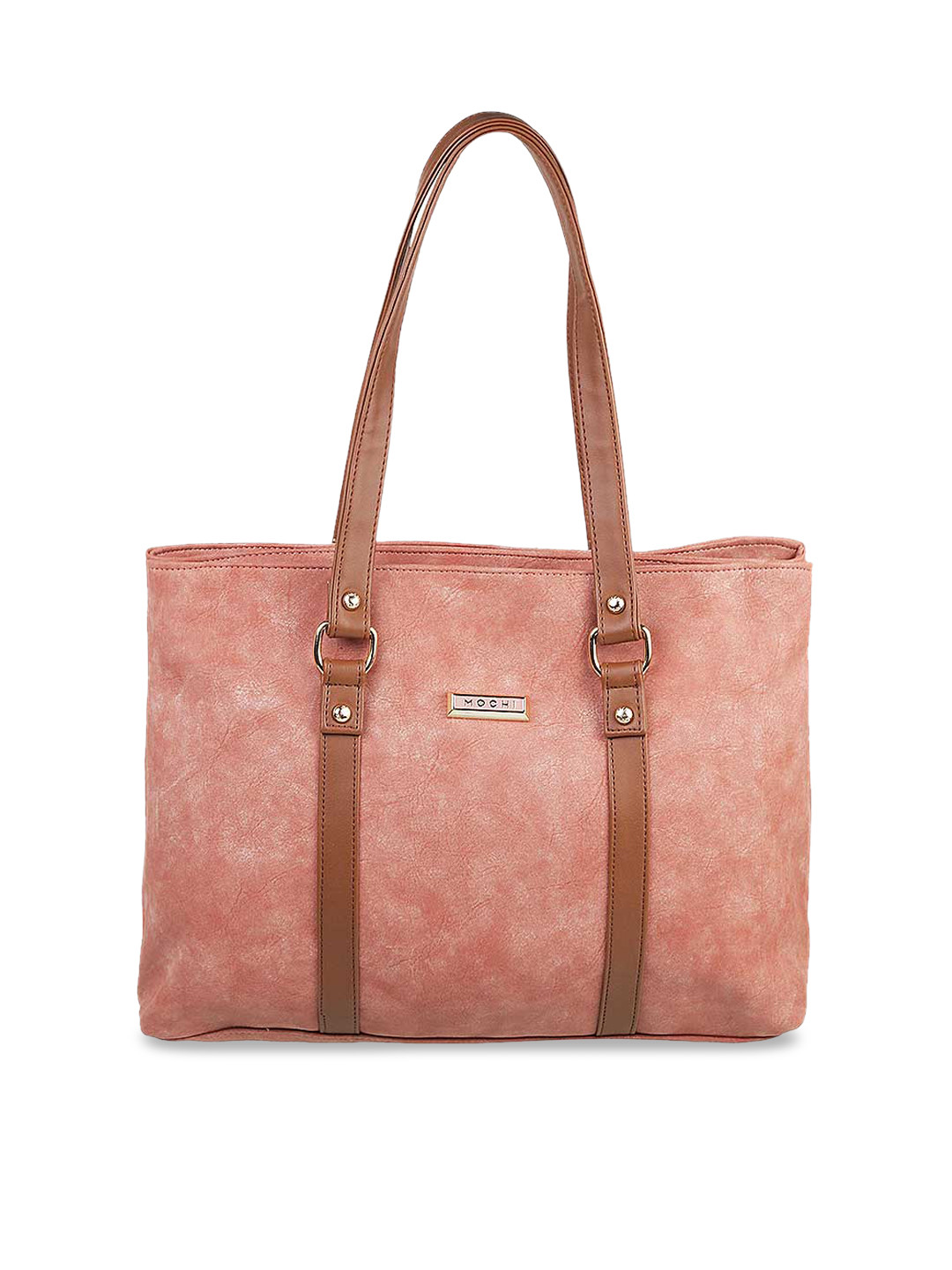 Buy Mochi Peach Coloured Solid Shoulder Bag Handbags for Women