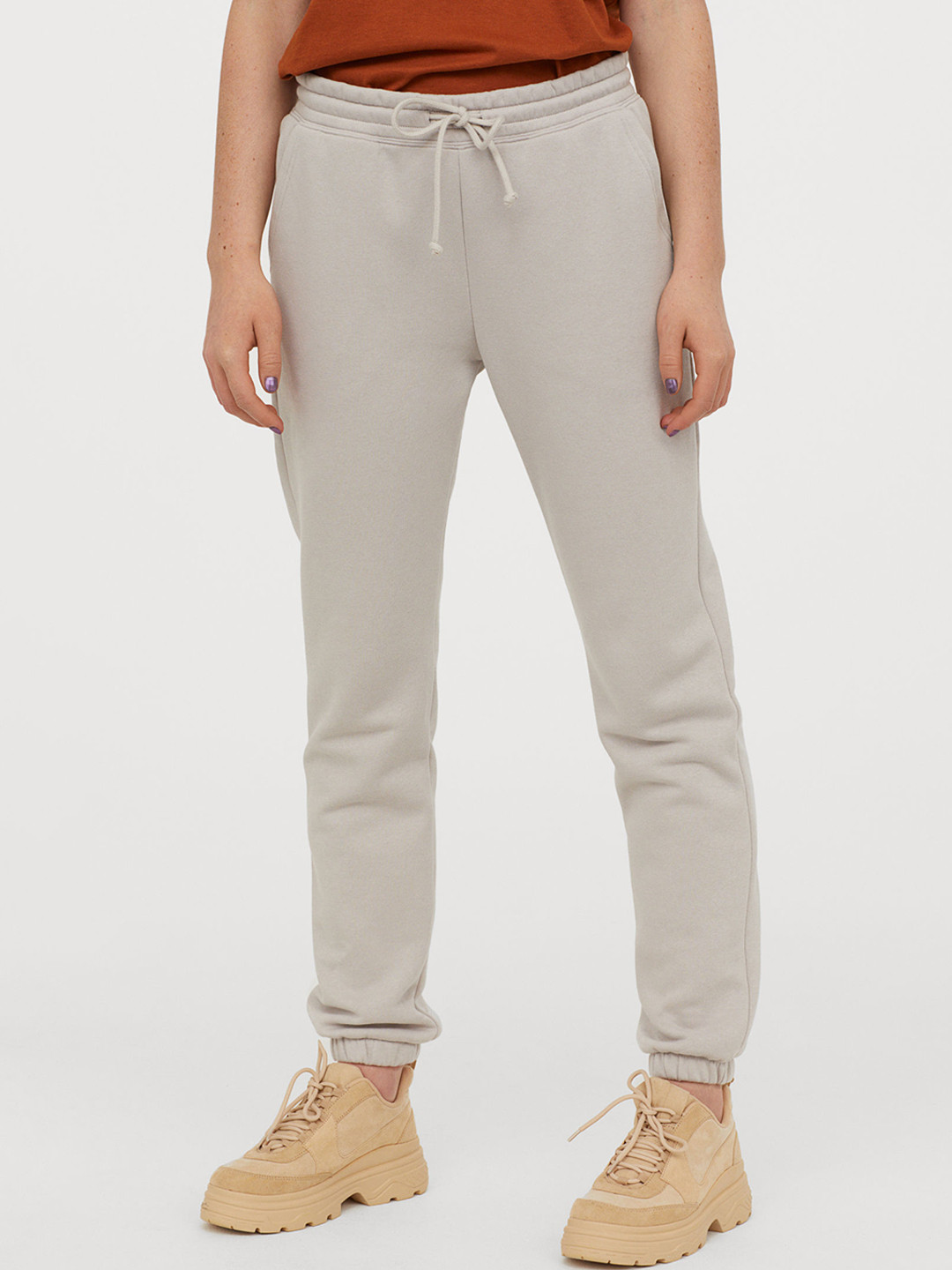 Buy H&M Women Beige Sweatpants Trousers for Women 11706238 Myntra