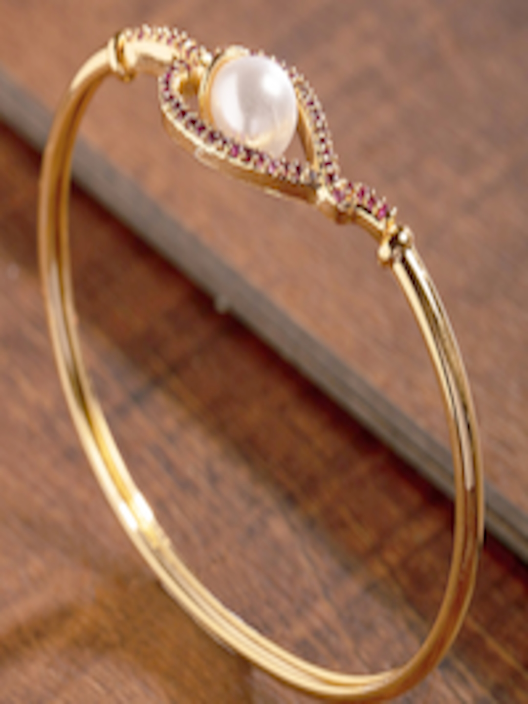 Buy Zaveri Pearls Gold Plated Cubic Zirconia & Pearl Bracelet Bracelet for Women 11715416 Myntra