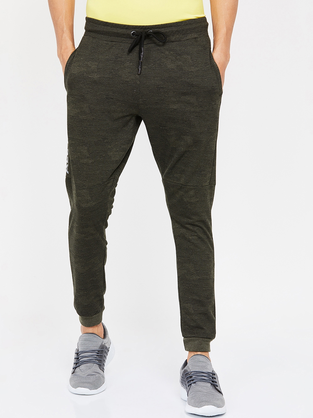 Buy Kappa Men Olive Green Solid Straight Fit Joggers - Track Pants for ...