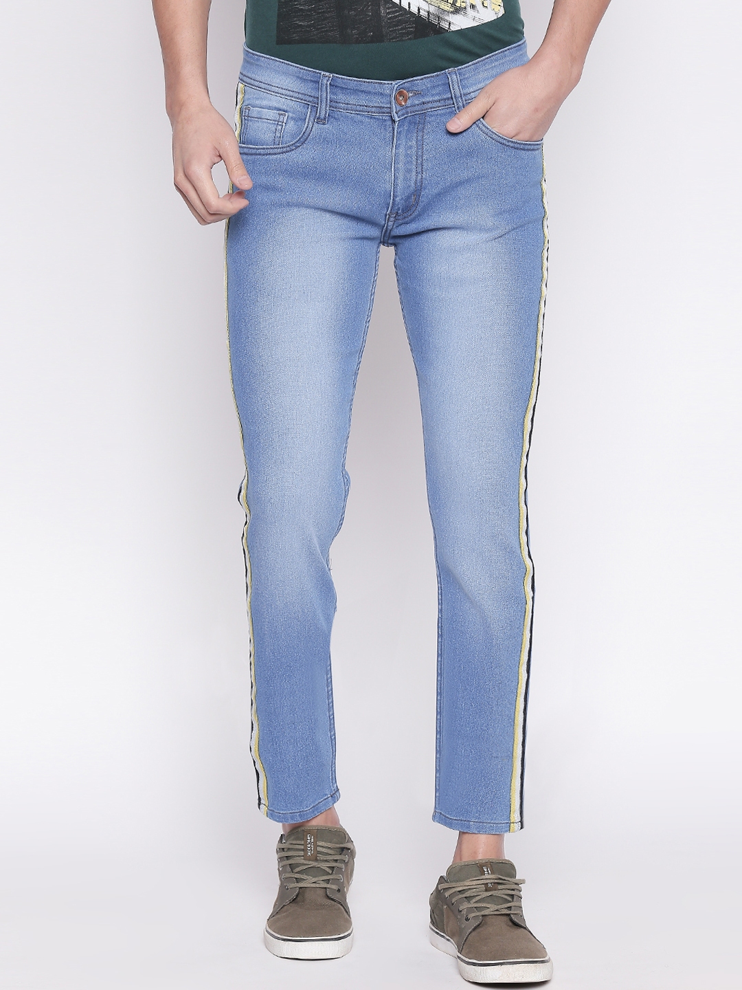 Buy High Star Men Blue Slim Fit Mid Rise Clean Look Stretchable Jeans Jeans For Men 11720332 