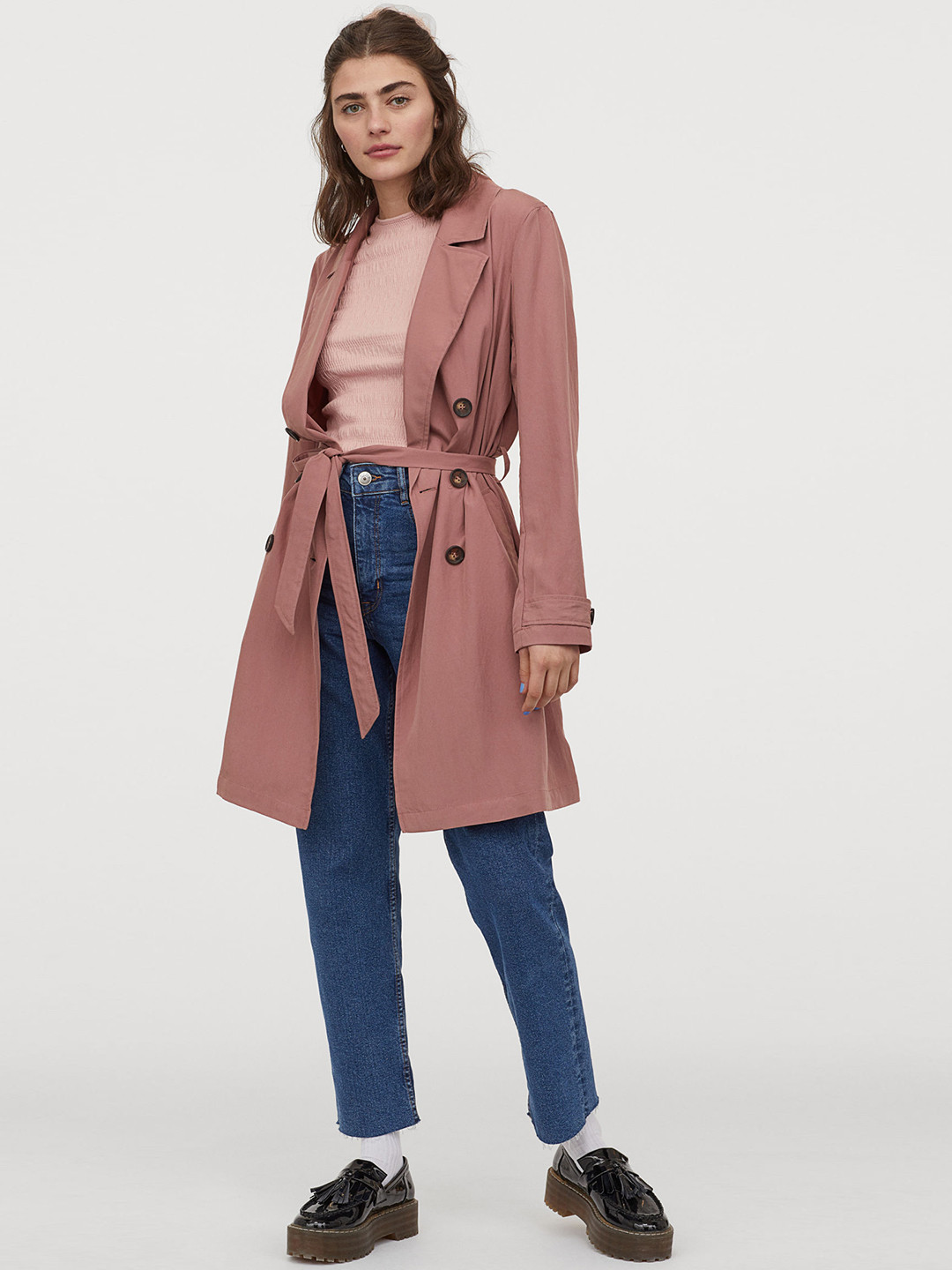 h and m women's trench coat
