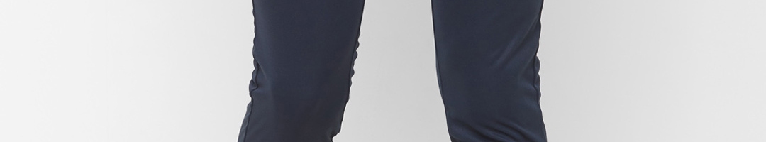 Buy FiTZ Men Navy Blue Solid Slim Fit Joggers - Track Pants for Men ...