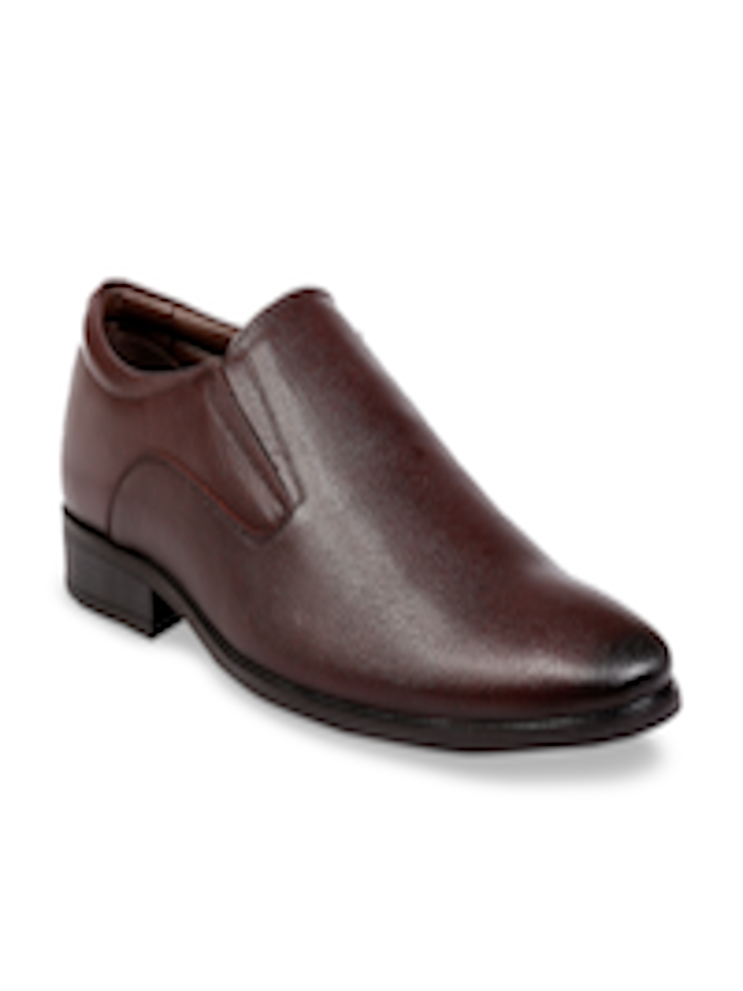 Buy One8 Select BY VIRAT KOHLI Men Brown Solid Leather Formal Slip Ons ...